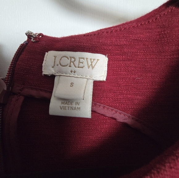 J.Crew Burgundy Fit & Flare Dress S - Picture 3 of 3